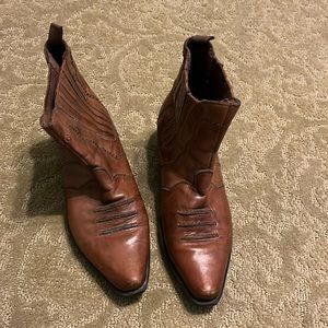 Brown soft leather boots